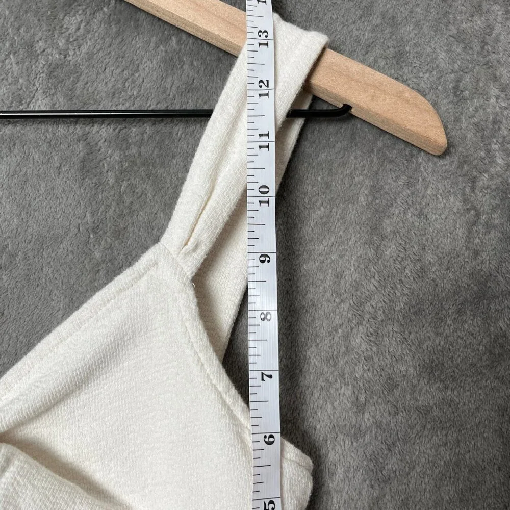 Madewell Knot Front Cutout Crop Tank Women’s S Lighthouse Sweetheart Minimalist - Picture 4 of 7